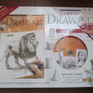Simply Drawing Spiral Bound 64 Page Book & DVD Sealed Jacqui Grantford